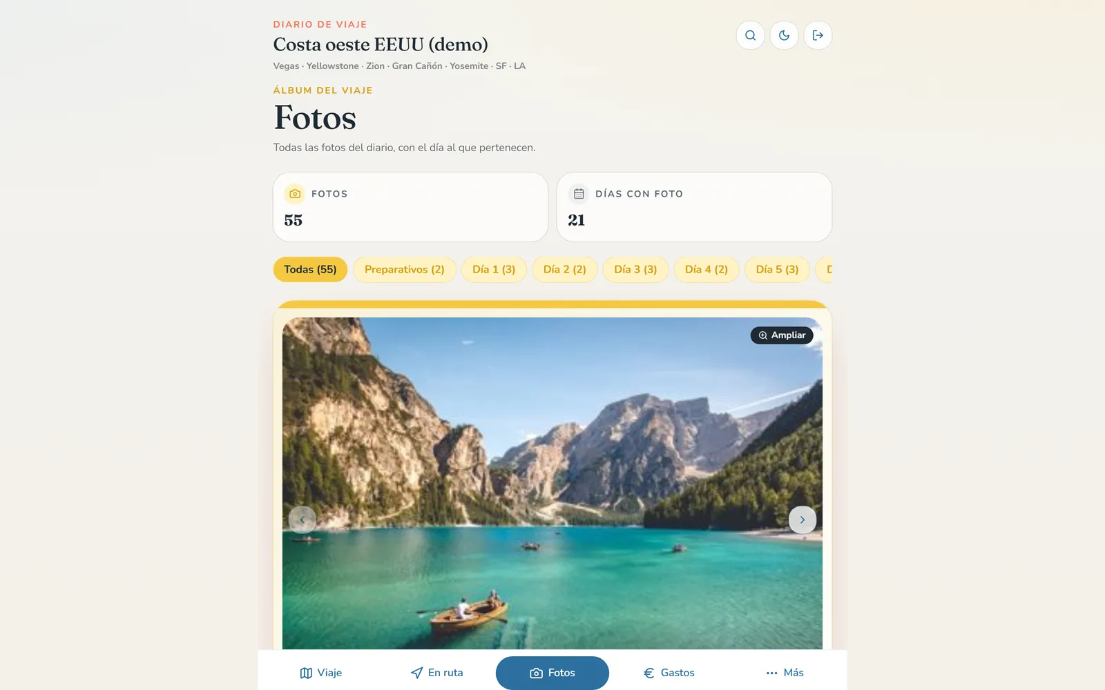 Álbum de fotos del viaje compartido en Diaruta